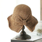 Sun Hat Wide Brim Floppy Summer Hats For Women Straw Dome Bucket Hat-Summer Hats-Arimonz-Khaki-adult 56-58CM/22.04-22.83inches-Arimonz