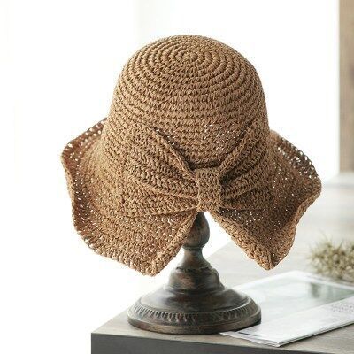 Sun Hat Wide Brim Floppy Summer Hats For Women Straw Dome Bucket Hat-Summer Hats-Arimonz-Khaki-adult 56-58CM/22.04-22.83inches-Arimonz