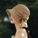 Sun Hat Wide Brim Floppy Summer Hats For Women Straw Dome Bucket Hat-Summer Hats-Arimonz-Arimonz