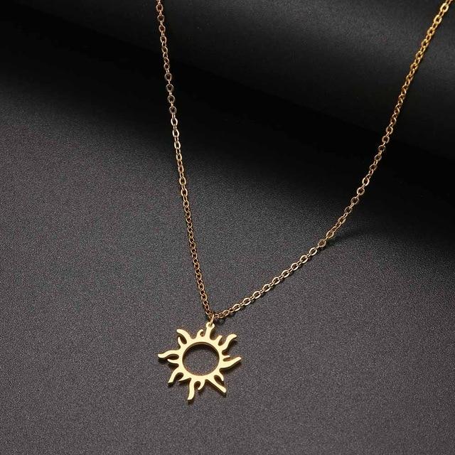 Sun Pendant Necklaces Charm Women Fashion Jewelry-Necklaces-Arimonz-gold-Arimonz