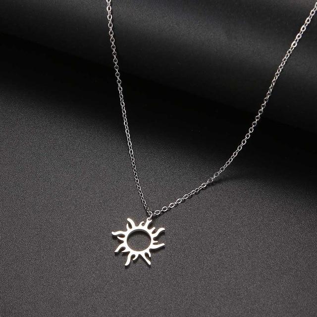 Sun Pendant Necklaces Charm Women Fashion Jewelry-Necklaces-Arimonz-silver-Arimonz