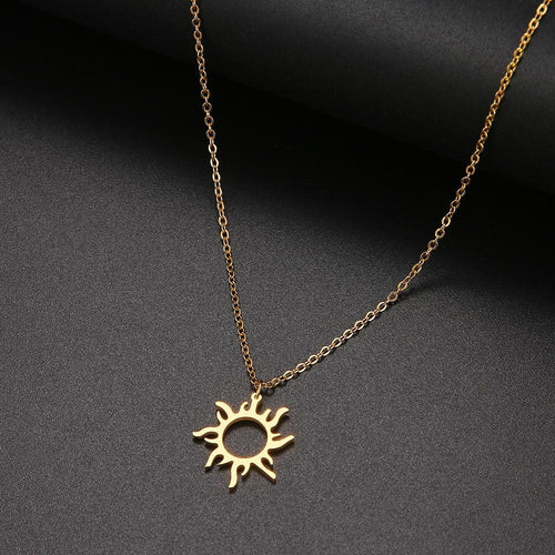 Sun Pendant Necklaces Charm Women Fashion Jewelry-Necklaces-Arimonz-Arimonz