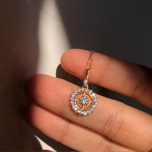 Sunflower Necklace for Women Chain Necklace Fashion Jewelry-Necklaces-Arimonz-Arimonz