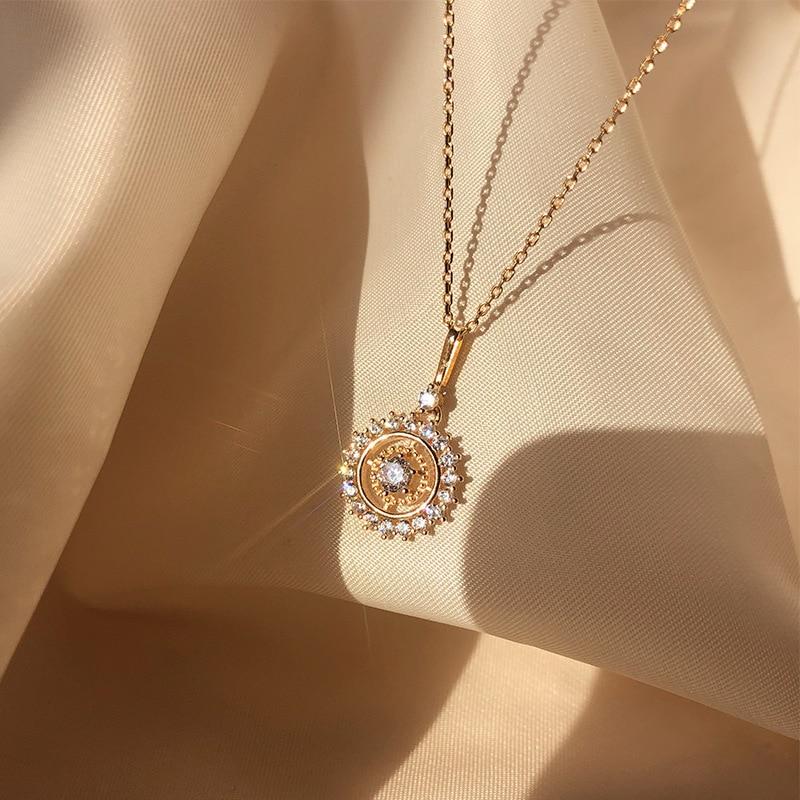 Sunflower Necklace for Women Chain Necklace Fashion Jewelry-Necklaces-Arimonz-Arimonz