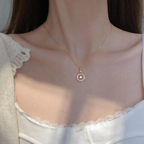 Sunflower Necklace for Women Chain Necklace Fashion Jewelry-Necklaces-Arimonz-Arimonz
