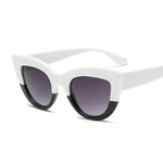 Sunglasses - Flat Top Cat Eye Sunglasses For Women
