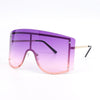 Sunglasses - Oversized Rimless Sunglasses, Fashionable Metal Shades