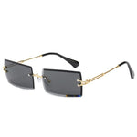 Sunglasses - Retro Sunglasses For Women Rimless Gradient Frameless Sunglasses
