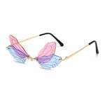 Sunglasses - Rimless Dragonfly Wing Sunglasses For Women Vintage Sunglasses