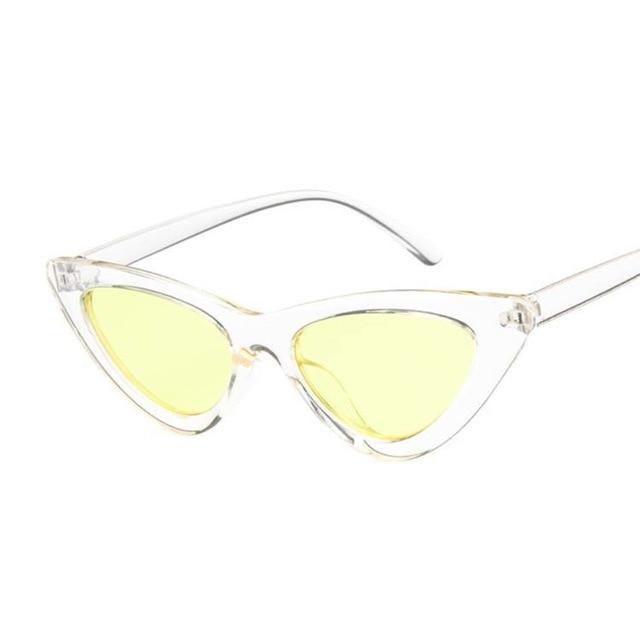 Sunglasses - Vintage Cateye Sunglasses For Women Retro Small Cat Eye Sunglasses Eyewear