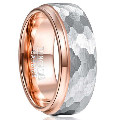 Surface Hammered Steel Ring-Rings-Arimonz-Arimonz