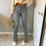 Sweatpants Tracksuit Women Pants Casual High Waist Side Split Trousers-Pants-Arimonz-Arimonz