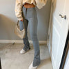 Sweatpants Tracksuit Women Pants Casual High Waist Side Split Trousers-Pants-Arimonz-Arimonz