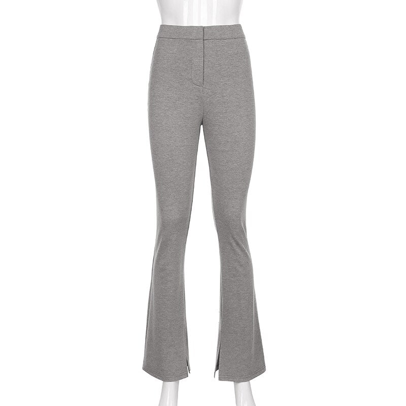 Sweatpants Tracksuit Women Pants Casual High Waist Side Split Trousers-Pants-Arimonz-Arimonz