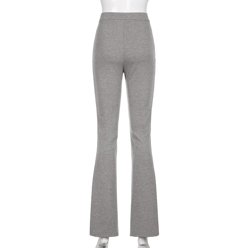 Sweatpants Tracksuit Women Pants Casual High Waist Side Split Trousers-Pants-Arimonz-Arimonz