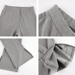 Sweatpants Tracksuit Women Pants Casual High Waist Side Split Trousers-Pants-Arimonz-Arimonz