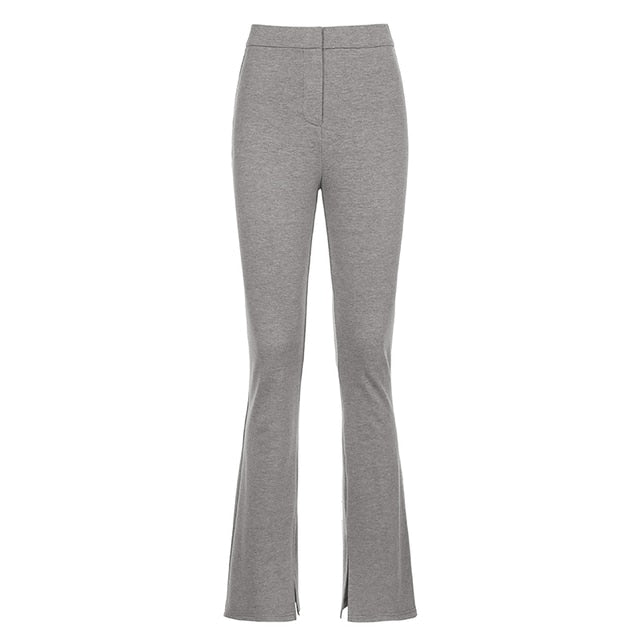 Sweatpants Tracksuit Women Pants Casual High Waist Side Split Trousers-Pants-Arimonz-Gray Pants-S-Arimonz