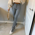 Sweatpants Tracksuit Women Pants Casual High Waist Side Split Trousers-Pants-Arimonz-Arimonz