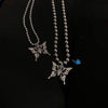 Sweet Butterfly Stainless Steel Pendant Ball Chain Necklace-Necklaces-Arimonz-Arimonz