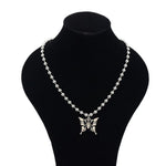 Sweet Butterfly Stainless Steel Pendant Ball Chain Necklace-Necklaces-Arimonz-Arimonz