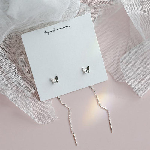 Tassel Butterfly Drop Earrings-Earrings-Arimonz-Arimonz