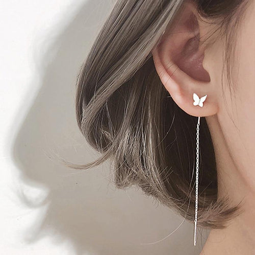 Tassel Butterfly Drop Earrings-Earrings-Arimonz-Arimonz