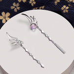 Tassel Dangle Feather Drop Earrings for Women Fine Jewelry Earrings-Earrings-Arimonz-Arimonz