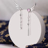 Tassel Dangle Feather Drop Earrings for Women Fine Jewelry Earrings-Earrings-Arimonz-Arimonz