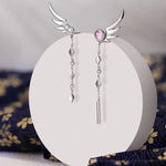 Tassel Dangle Feather Drop Earrings for Women Fine Jewelry Earrings-Earrings-Arimonz-Arimonz