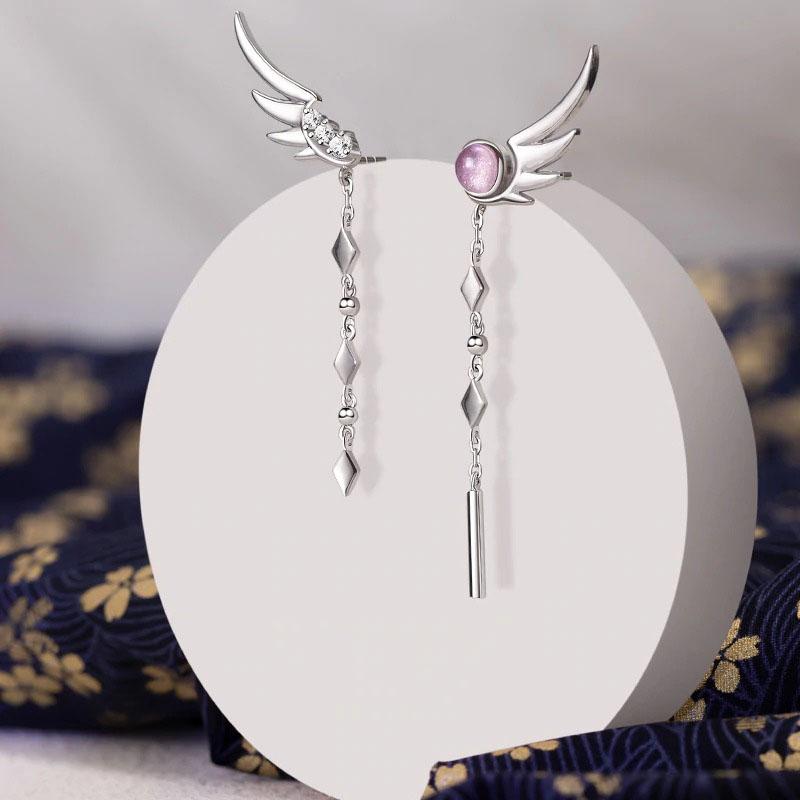 Tassel Dangle Feather Drop Earrings for Women Fine Jewelry Earrings-Earrings-Arimonz-Arimonz