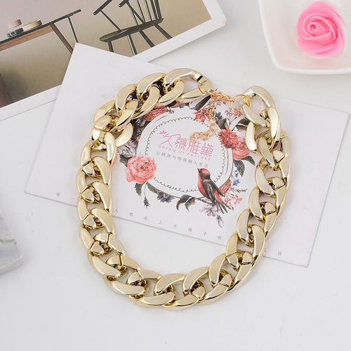 Thick Chain Statement Necklace Fashionable Necklace Women Jewelry-Necklaces-Arimonz-Arimonz