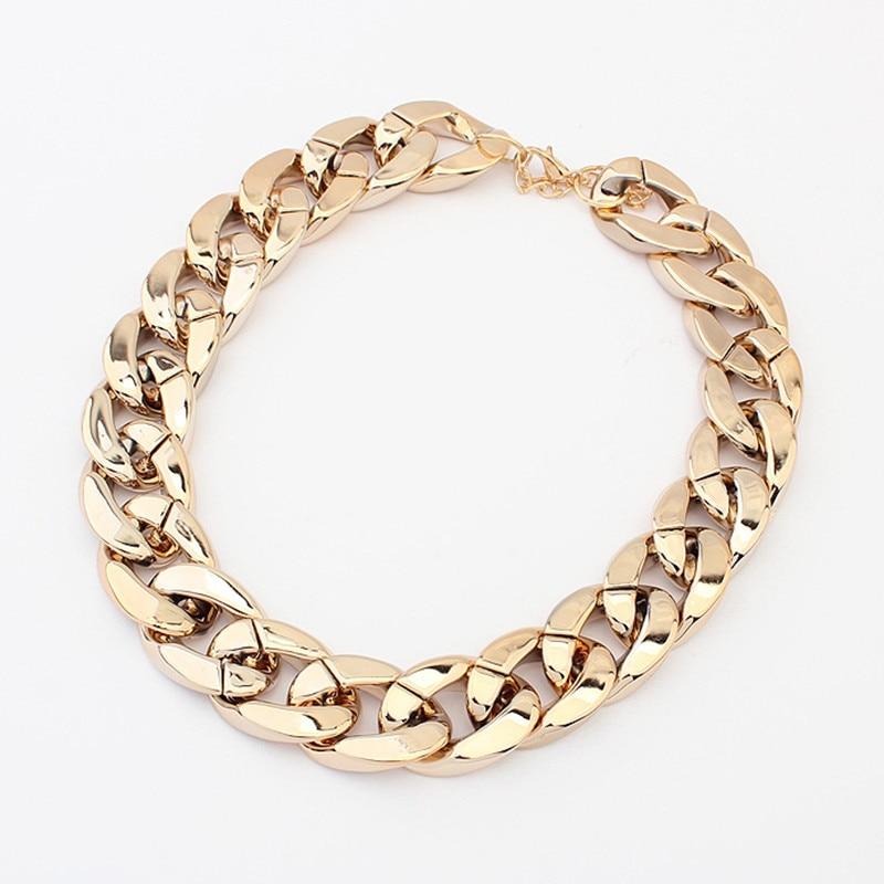 Thick Chain Statement Necklace Fashionable Necklace Women Jewelry-Necklaces-Arimonz-Arimonz