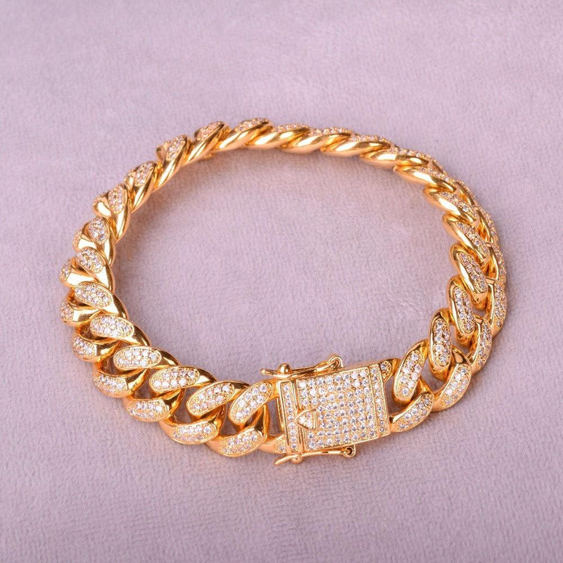 Thick Iced Hiphop Jewelry Bacelet-Braceletes-Arimonz-Arimonz