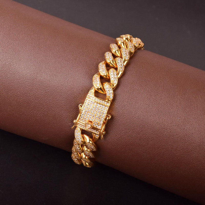 Thick Iced Hiphop Jewelry Bacelet-Braceletes-Arimonz-Arimonz