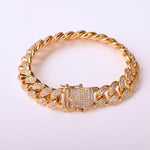 Thick Iced Hiphop Jewelry Bacelet-Braceletes-Arimonz-gold-7inch 17.8cm-Arimonz