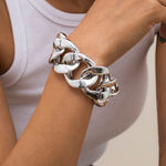 Thick Link Chains Bracelet for Women Big Wide Bracelets Hand Chains-Braceletes-Arimonz-Arimonz