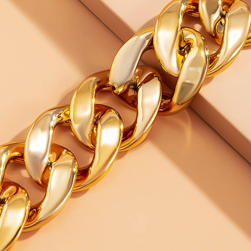 Thick Link Chains Bracelet for Women Big Wide Bracelets Hand Chains-Braceletes-Arimonz-Arimonz