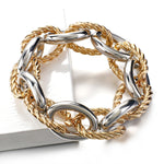 Thick Twist Chain Bracelets for Women Statement Metal Chain Bracelet-Braceletes-Arimonz-Arimonz