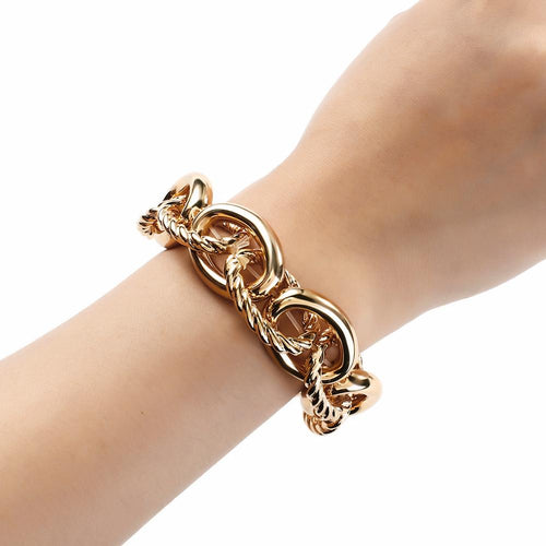 Thick Twist Chain Bracelets for Women Statement Metal Chain Bracelet-Braceletes-Arimonz-Arimonz