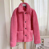 Thicken Warm Teddy Fur Jacket Coat Women Casual Lamb Faux Fur Overcoat-Fuzzy Jackets-Arimonz-Fuschia Pink-S-Arimonz