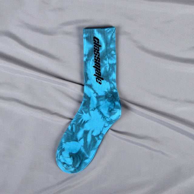 Tie Dye Letter Socks Cotton Colorful Skateboard Fashionable Socks-Socks & Tights-Arimonz-Blue-EU 37-45 (US 6-10)-Arimonz