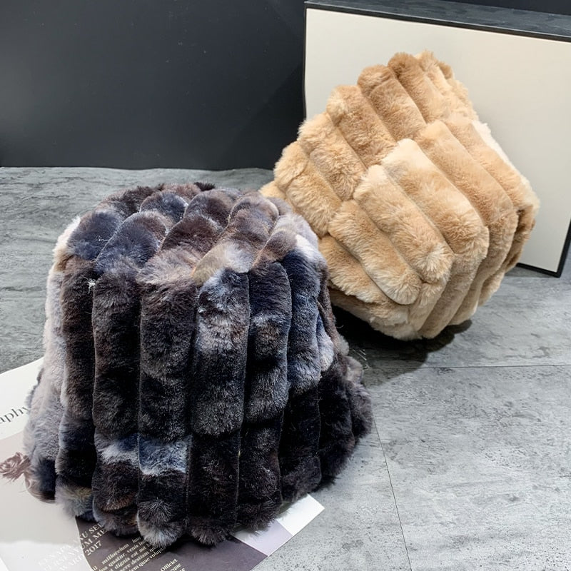 Tie Dye Panama Women Felt Hat Winter Women Classic British Felt Hats-Bucket Hats-Arimonz-Arimonz