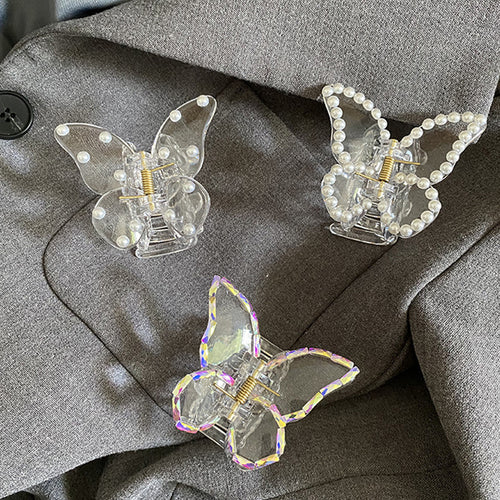 Transparent Butterfly Hair Claws Hairpin Cute Transparent Acrylic Clip-Hair Accessories-Arimonz-Arimonz