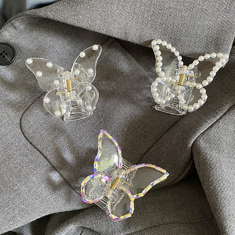 Transparent Butterfly Hair Claws Hairpin Cute Transparent Acrylic Clip-Hair Accessories-Arimonz-Arimonz