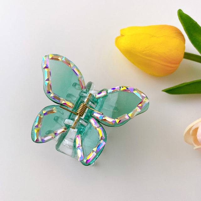 Transparent Butterfly Hair Claws Hairpin Cute Transparent Acrylic Clip-Hair Accessories-Arimonz-B5-Arimonz