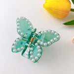 Transparent Butterfly Hair Claws Hairpin Cute Transparent Acrylic Clip-Hair Accessories-Arimonz-B6-Arimonz