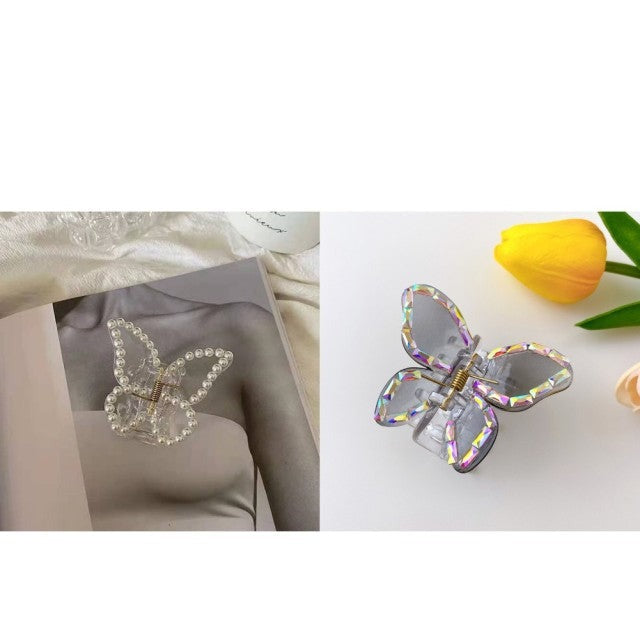 Transparent Butterfly Hair Claws Hairpin Cute Transparent Acrylic Clip-Hair Accessories-Arimonz-C6-Arimonz