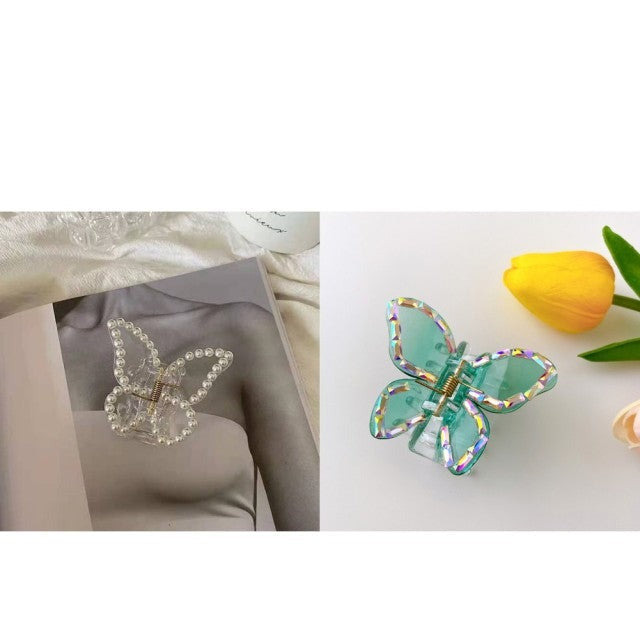 Transparent Butterfly Hair Claws Hairpin Cute Transparent Acrylic Clip-Hair Accessories-Arimonz-C7-Arimonz