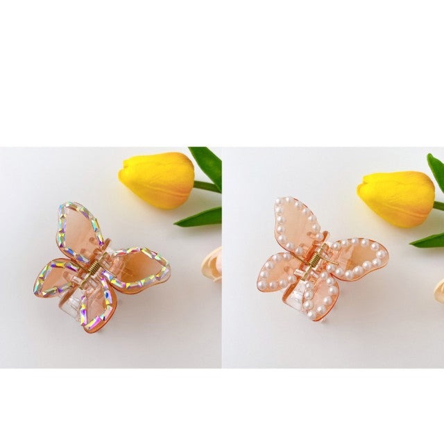 Transparent Butterfly Hair Claws Hairpin Cute Transparent Acrylic Clip-Hair Accessories-Arimonz-D1-Arimonz