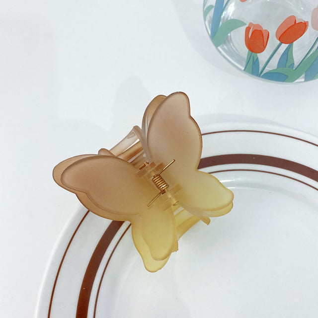 Transparent Butterfly Hair Claws Hairpin Cute Transparent Acrylic Clip-Hair Accessories-Arimonz-E9-Arimonz
